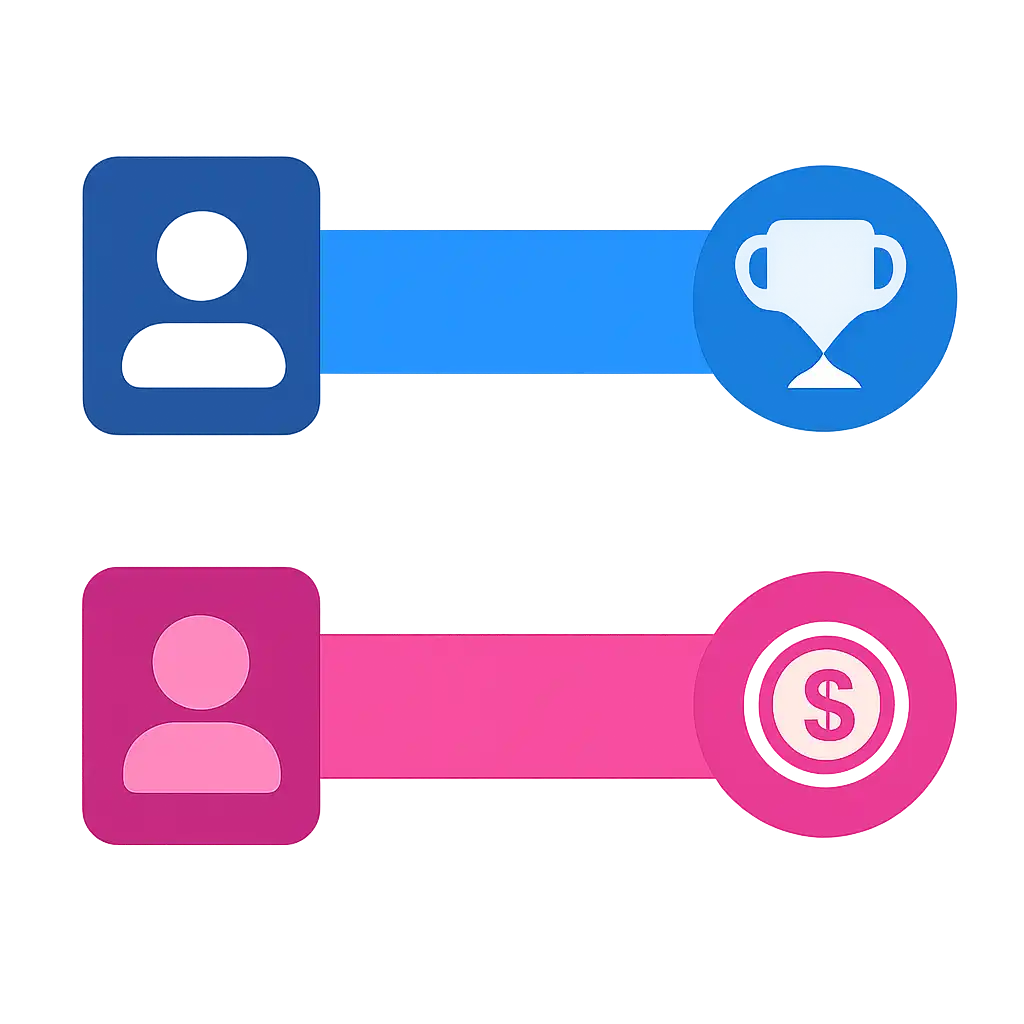Infographic comparing options using coloured bars and icons only, no text or labels, flat design, 4rabet