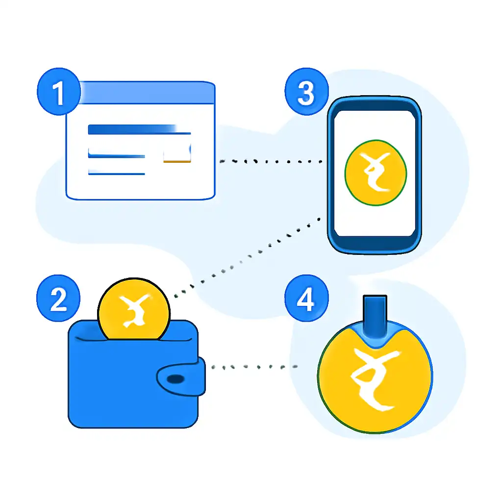 Annotated step diagram: payout timings process with numbered callouts