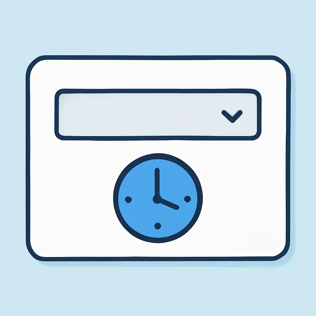 Close-up of button or form field for payout timings