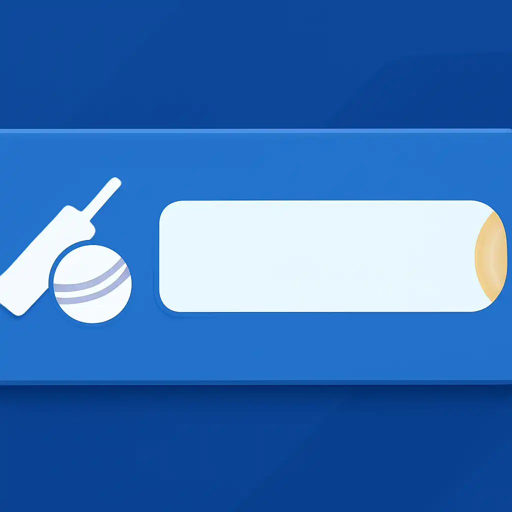 Close-up of button or form field for cricket markets