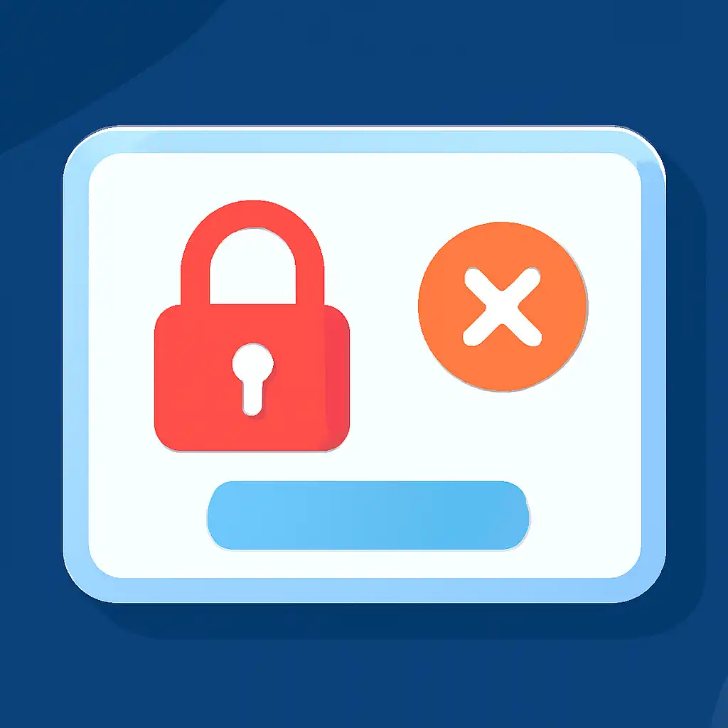 Close-up of button or form field for account locked