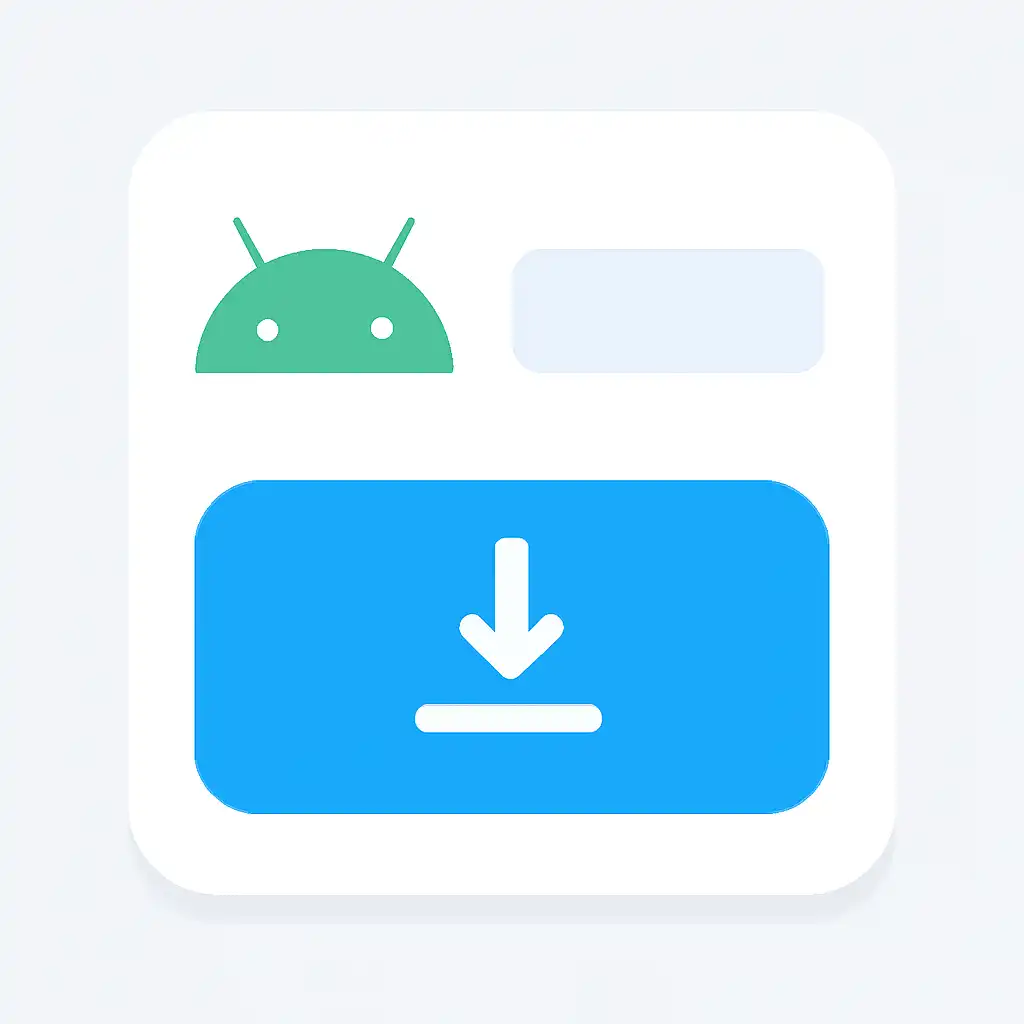 Close-up of button or form field for android apk install